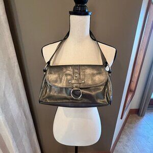 Wilsons Leather Shimmering Silver Mini Bag